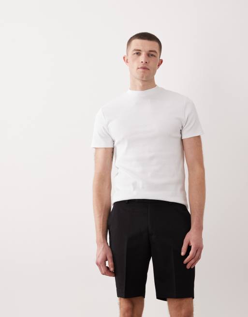 ASOS DESIGN - Pantalones cortos de sastre negros de corte slim, 2 de 5