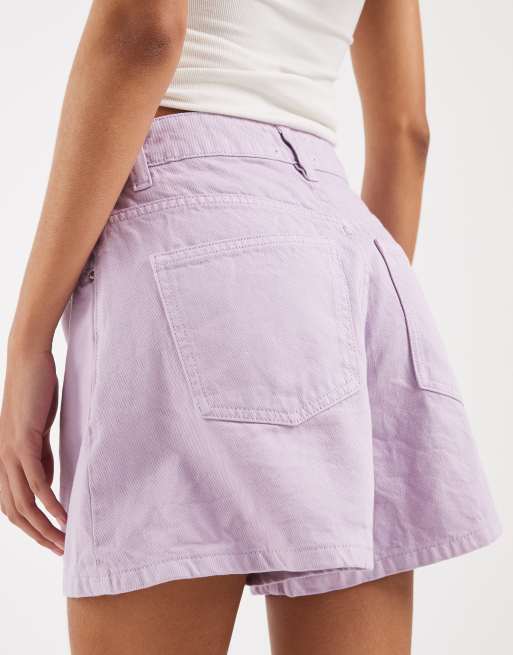 ASOS DESIGN - Pantalones cortos lilas acampanados, 4 de 5