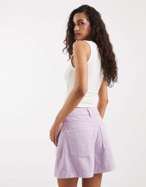 ASOS DESIGN - Pantalones cortos lilas acampanados, 5 de 5