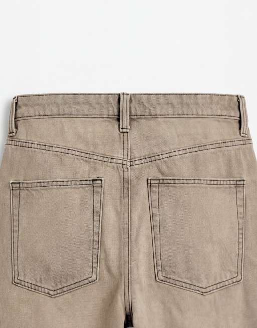 ASOS DESIGN - Pantalones cortos vaqueros amarillo teñido de corte alargado suelto , 9 de 9
