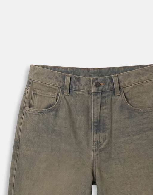 ASOS DESIGN - Pantalones cortos vaqueros azules de corte alargado suelto con lavado oscuro , 10 de 10