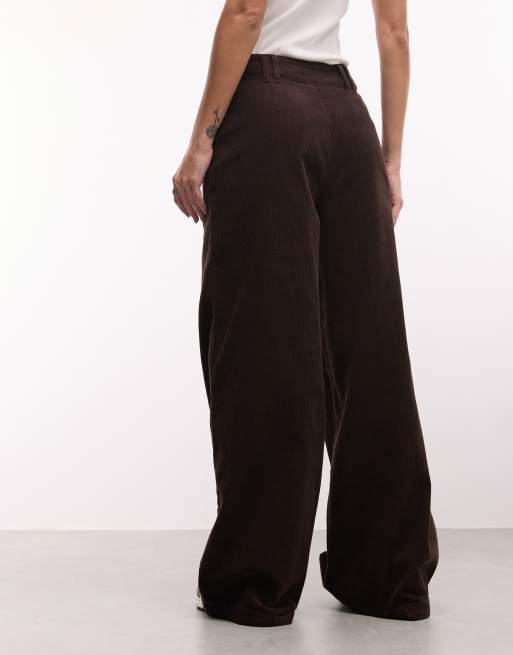 ASOS DESIGN pantalones de pernera recta de pana en marrón chocolate, 3 de 5