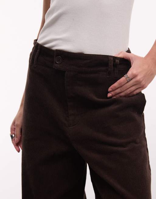 ASOS DESIGN pantalones de pernera recta de pana en marrón chocolate, 4 de 5