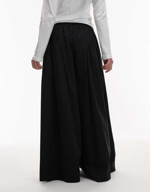 ASOS DESIGN - pantalones de pernera superancha de algodón y nailon en negro, 4 de 5