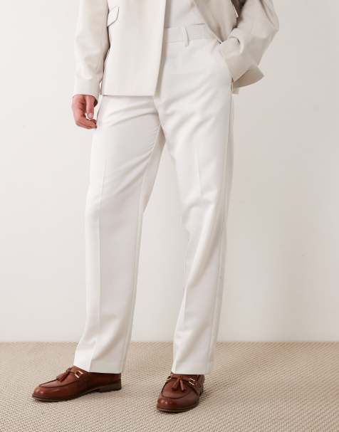 ASOS DESIGN - Pantalones de sastre blancos de pernera recta - view 1