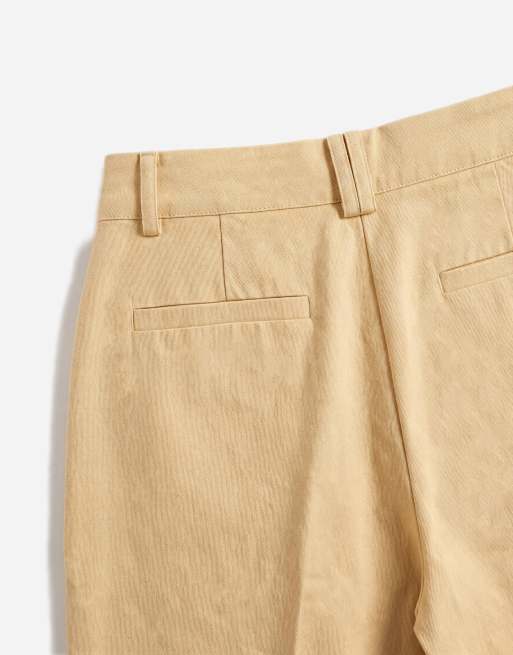 ASOS DESIGN - Pantalones de sastre color mostaza de corte masculino, 9 de 9