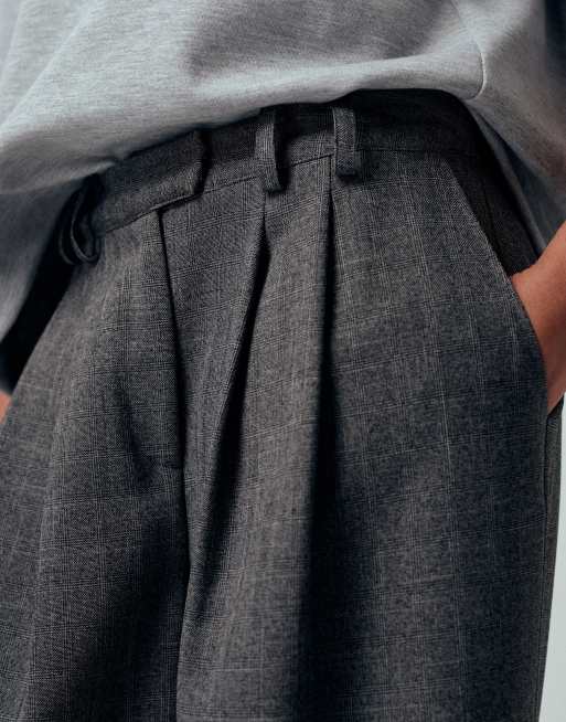 ASOS DESIGN - Pantalones de sastre gris carbón a cuadros de talle bajo, 2 de 5