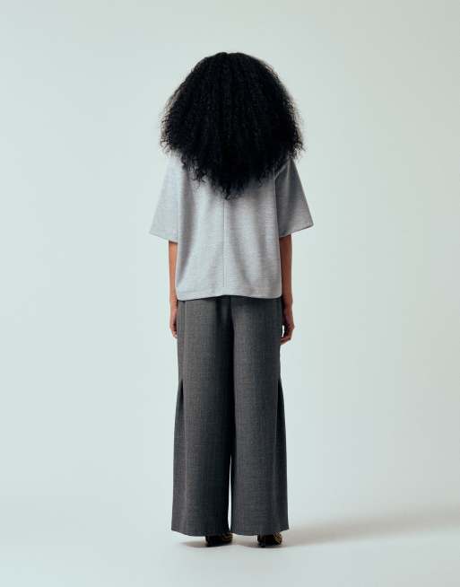 ASOS DESIGN - Pantalones de sastre gris carbón a cuadros de talle bajo, 3 de 5