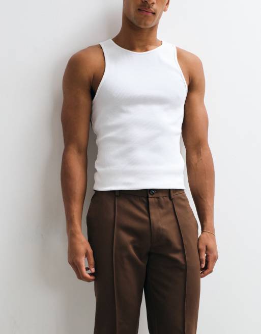 ASOS DESIGN pantalones de sastre slim en marrón oscuro con pliegue marcado, 2 de 5