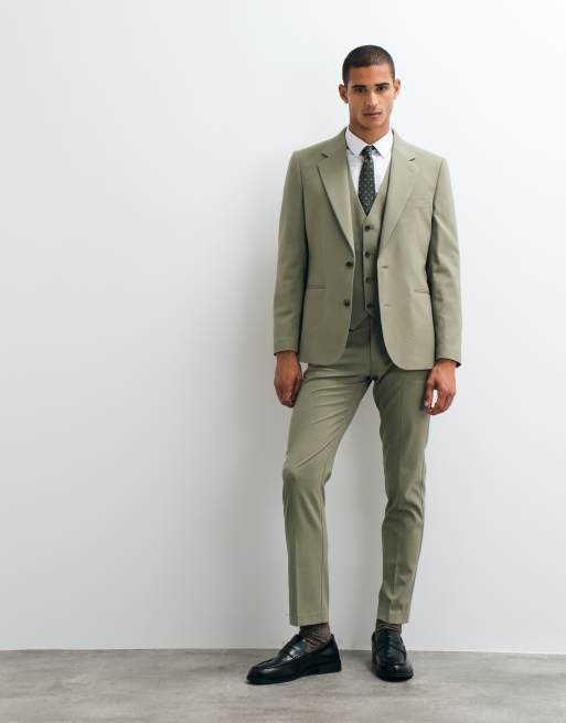 ASOS DESIGN - Traje verde de corte slim, 2 de 3