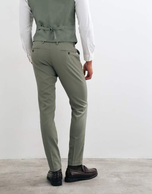 ASOS DESIGN pantalones de traje pitillo en caqui, 5 de 5