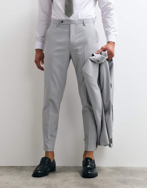 ASOS DESIGN pantalones de traje tapered en gris claro, 2 de 5