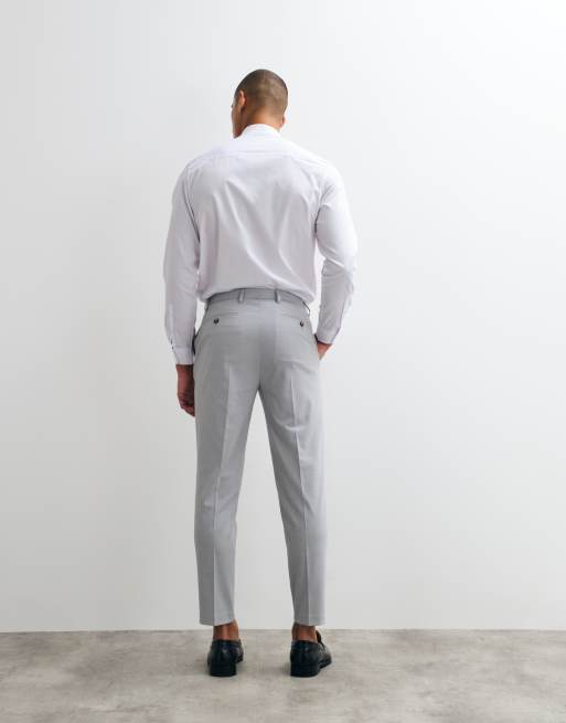 ASOS DESIGN pantalones de traje tapered en gris claro, 5 de 5