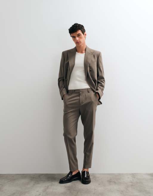 ASOS DESIGN - Traje marrón de corte tapered, 3 de 3