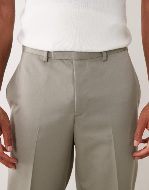 ASOS DESIGN - Pantalones de vestir verde salvia de corte tapered, 5 de 5