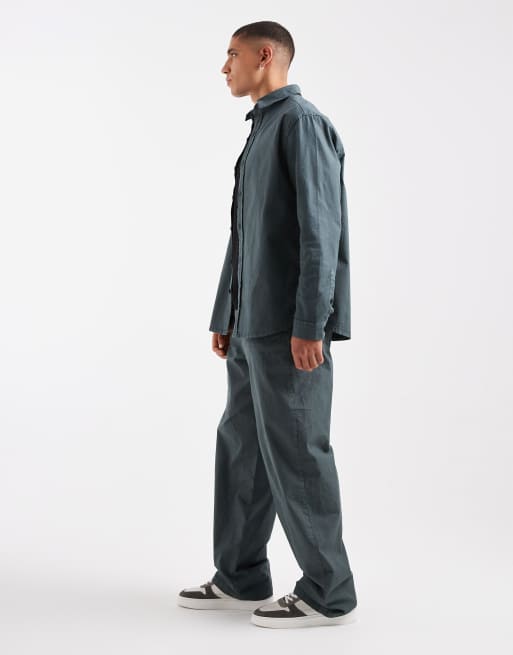 ASOS DESIGN - pantalones holgados de conjunto en ripstop gris carbón, 3 de 5