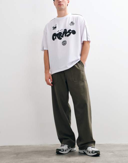ASOS DESIGN pantalones holgados pull-on en caqui con estilo militar, 2 de 5