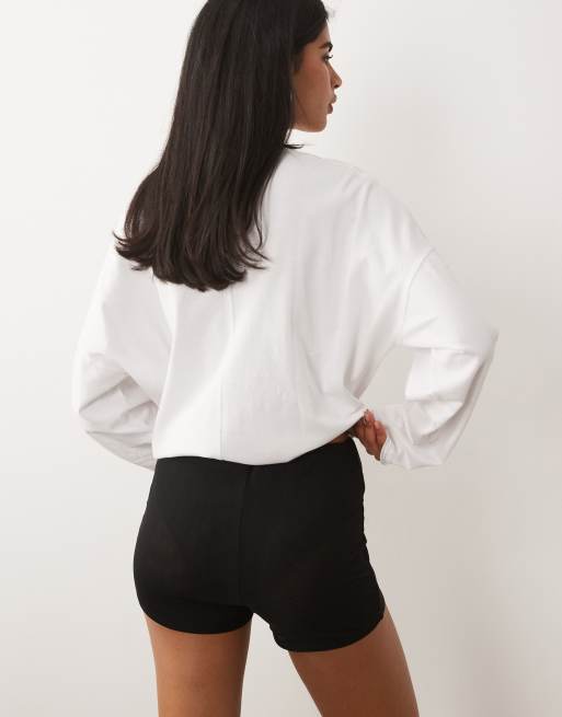 ASOS DESIGN - Pantalones muy cortos negros transparentes de malla, 5 de 5