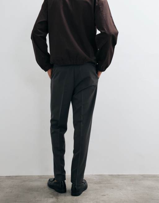 ASOS DESIGN pantalones tapered de sastre en gris carbón, 5 de 5