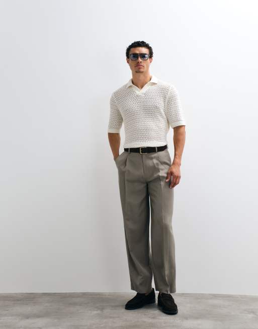 ASOS DESIGN - Pantalones verde oliva de pernera ancha de tejido rico en lyocell, 3 de 5