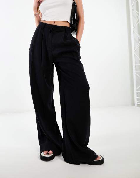 ASOS DESIGN - Pantaloni a fondo ampio casual neri - view 1
