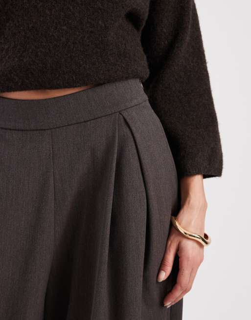 ASOS DESIGN - Pantaloni a fondo ultra ampio color cioccolato, 4 di 5