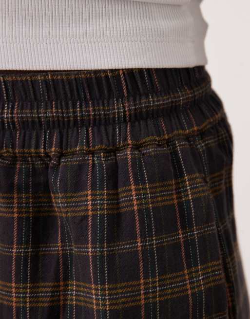 ASOS DESIGN pantaloni a quadri slavati marroni, 4 di 5