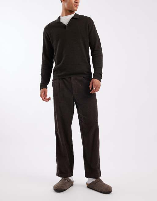 ASOS DESIGN - Pantaloni affusolati comodi marroni in velluto a coste, 2 di 5