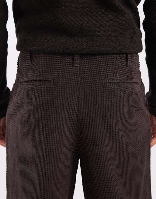 ASOS DESIGN - Pantaloni affusolati comodi marroni in velluto a coste, 5 di 5