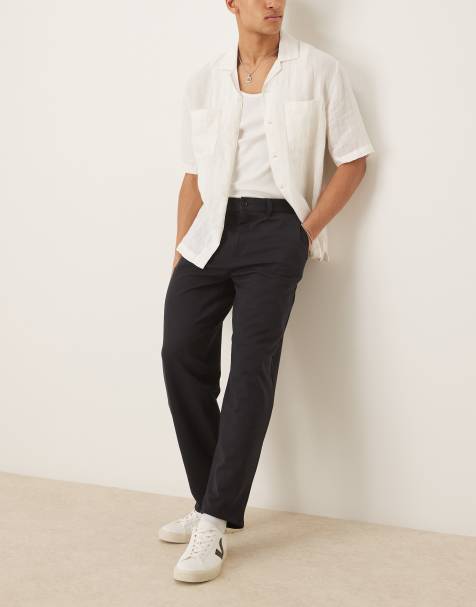 ASOS DESIGN - Pantaloni affusolati eleganti oversize in twill blu navy - view 1