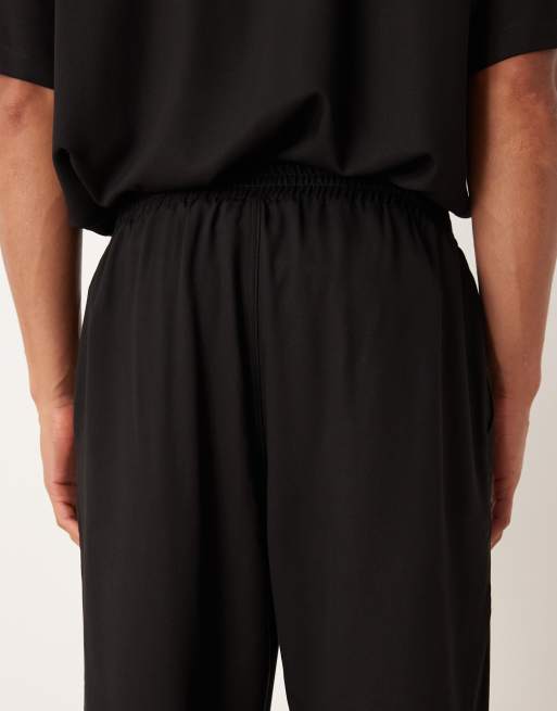 ASOS DESIGN - Pantaloni affusolati neri in coordinato, 4 di 5