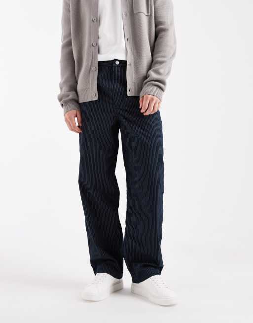 ASOS DESIGN pantaloni ampi a righe sottili - multicolore