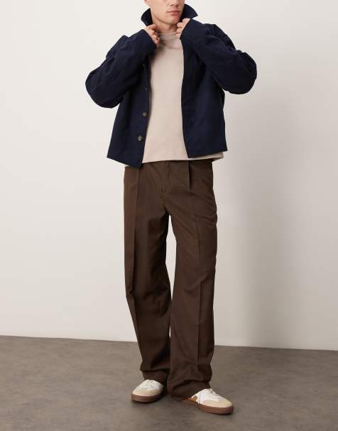 ASOS DESIGN - Pantaloni ampi eleganti colore neutro con motivo pied de poule - view 1