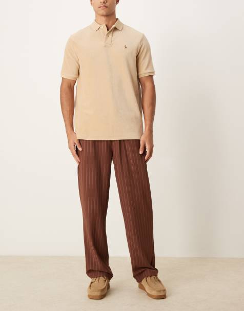 ASOS DESIGN - Pantaloni ampi marroni gessati - view 1