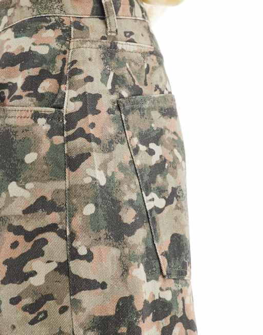 ASOS DESIGN super baggy pants in camo print