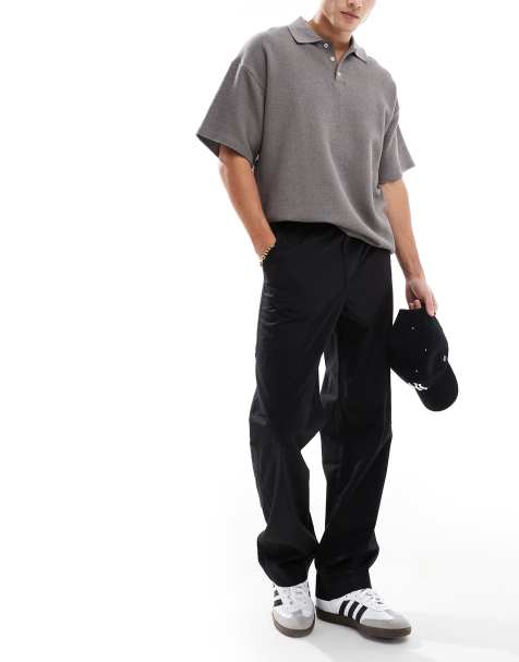 ASOS DESIGN - Pantaloni ampi neri con applicazione casual - view 1