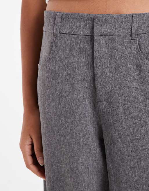 ASOS DESIGN pantaloni barrel sartoriali grigio mélange, 3 di 5
