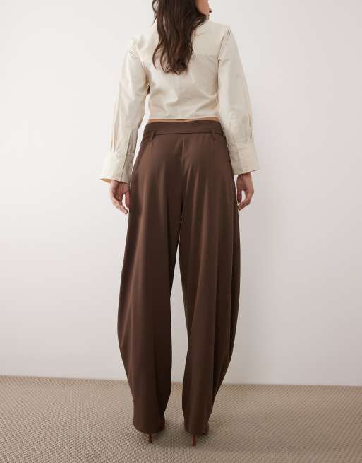 ASOS DESIGN - Pantaloni bombati a vita alta con cinturino, 5 di 5