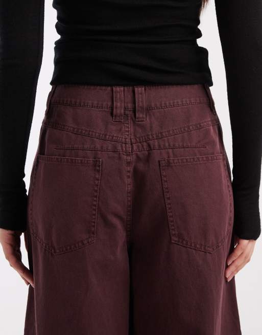 ASOS DESIGN - Pantaloni bombati color prugna effetto slavato, 4 di 5