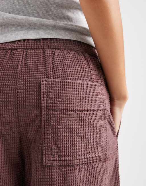 ASOS DESIGN - Pantaloni bombati in tessuto a coste malva effetto bolle , 2 di 4
