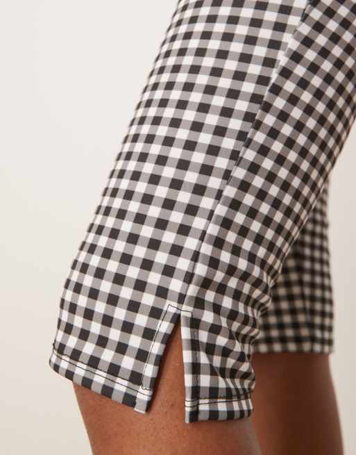 ASOS DESIGN - Pantaloni capri a quadretti con spacco laterale in coordinato, 3 di 5