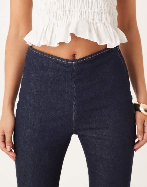ASOS DESIGN - Pantaloni capri in denim minimal lavaggio rinse wash, 5 di 5