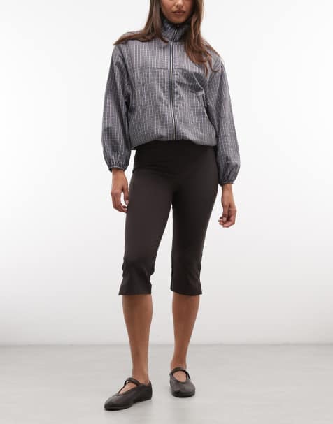ASOS DESIGN pantaloni capri sartoriali a vita alta - view 1