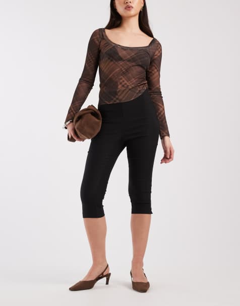 ASOS DESIGN - Pantaloni capri sartoriali neri - view 1