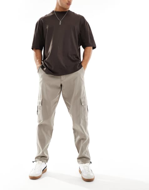 ASOS DESIGN - Pantaloni cargo affusolati beige - view 1