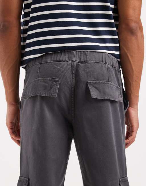 ASOS DESIGN - Pantaloni cargo affusolati grigi, 4 di 5