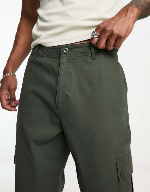 ASOS DESIGN - Pantaloni cargo affusolati kaki, 3 di 4