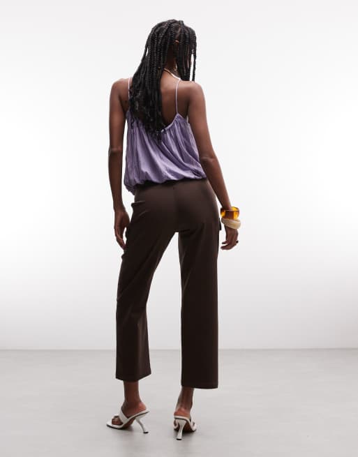 ASOS DESIGN - Pantaloni cargo color cioccolato con tasche, 4 di 5
