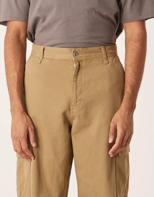 Pantaloncini Corti Pantaloncini Cargo Beige Pantaloni Cargo Uomo