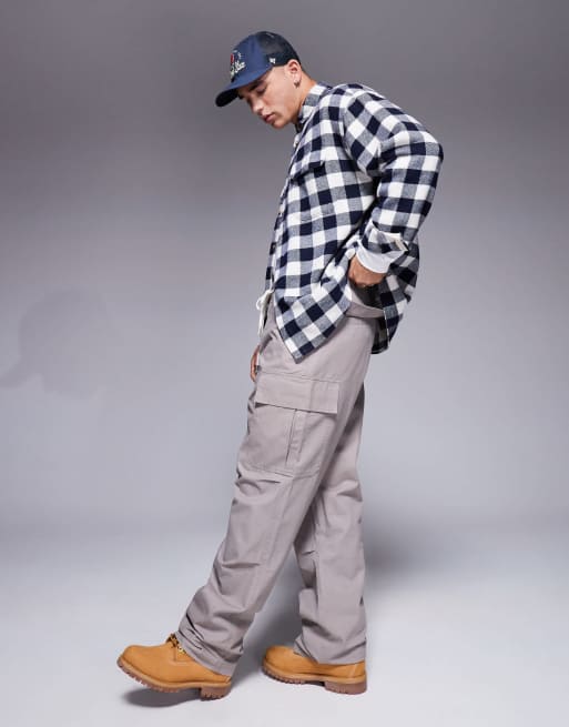ASOS DESIGN - Pantaloni cargo extra ampi grigi